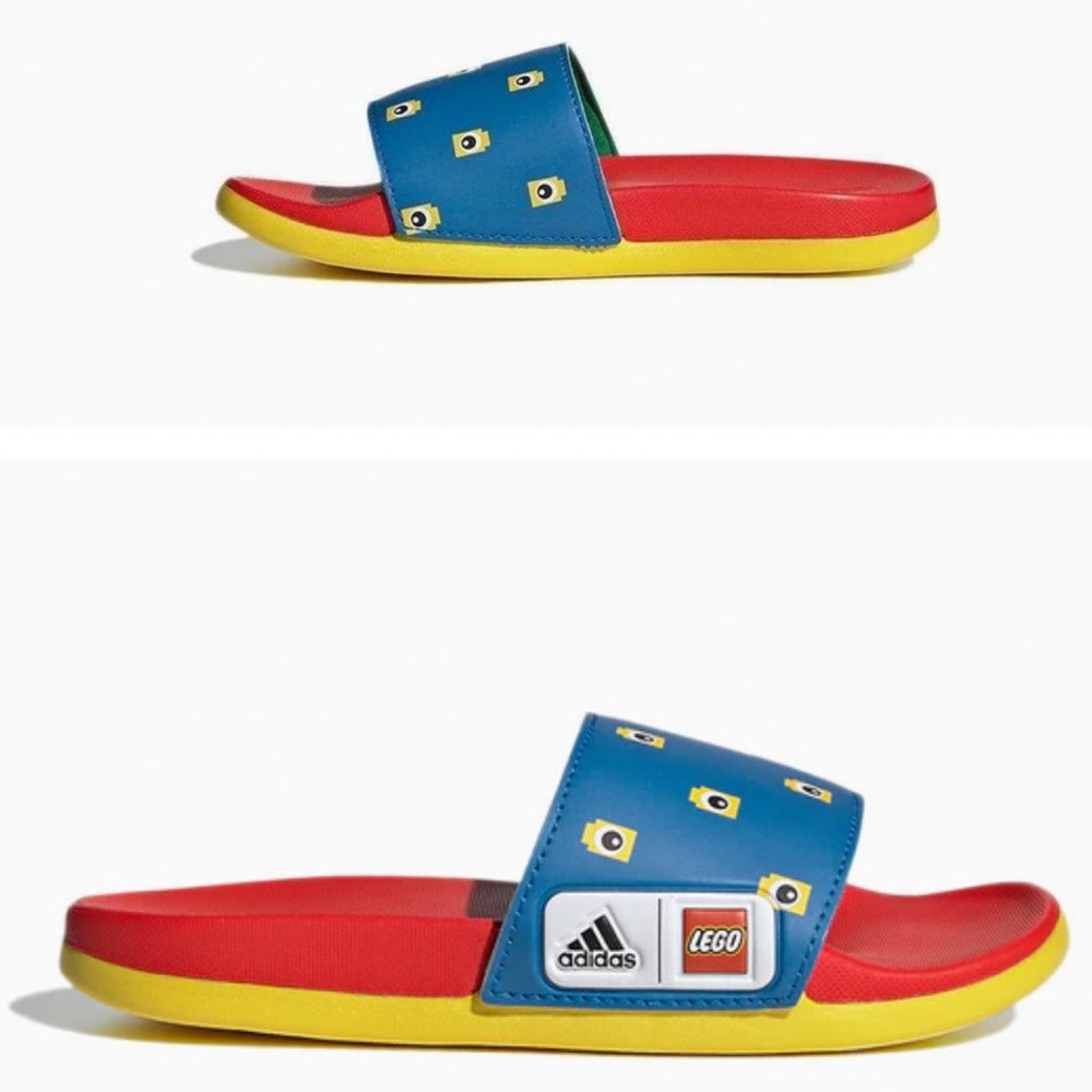 Adidas Adilette Comfort x LEGO Kids Slides Size 2 New